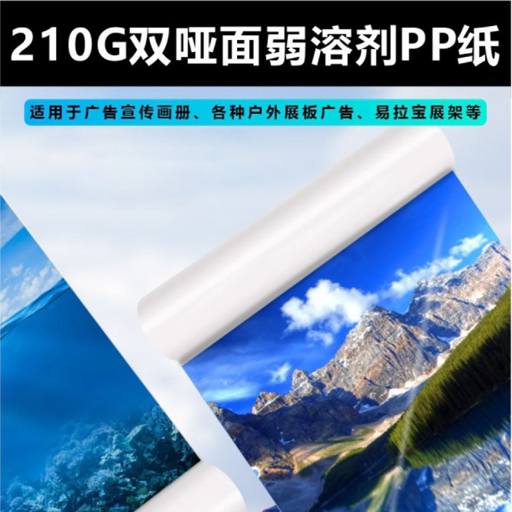 0.185mm厚无背胶双哑PP纸 高清写真海报纸 挺括平整不卷边