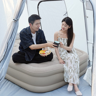 Factory Customized Outdoor Camping Style Tent Single and Double Fully Automatic Built-In Lithium Battery Pump Inflatable Bed Mattress with Light