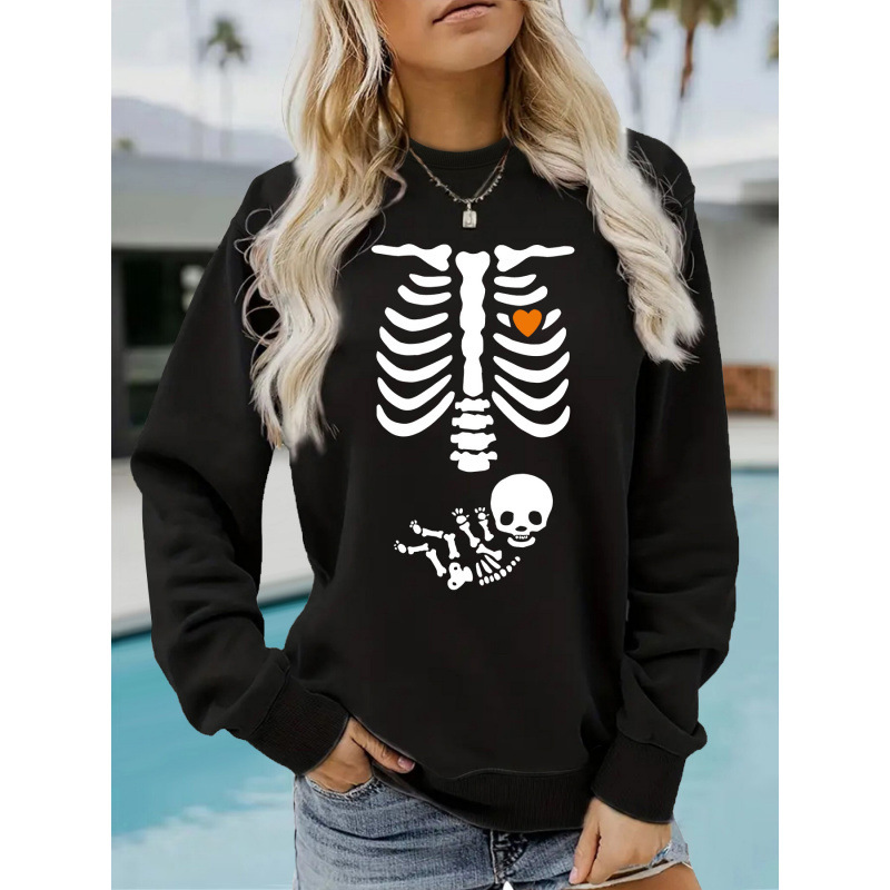 Amazon Independent Station Heavyweight Halloween Witch Brew Print Loose Autumn/Winter Base Long Sleeve Plus Size Sweatshirt