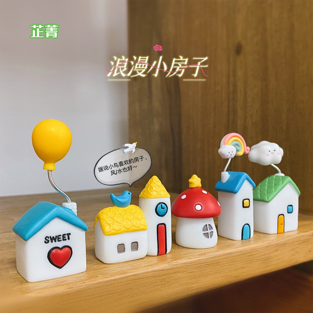 New New Year Romantic Little House Car Computer Display Home Decoration Ornaments Valentine's Day Gift