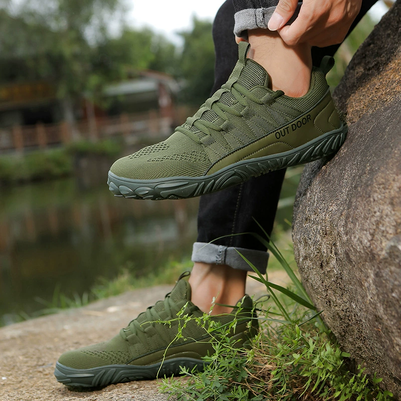 Пятипалые кроссовки с широкой головой походные туфли летающие туфли Повседневная спортивная мужская обувь нескользящая походная обувь