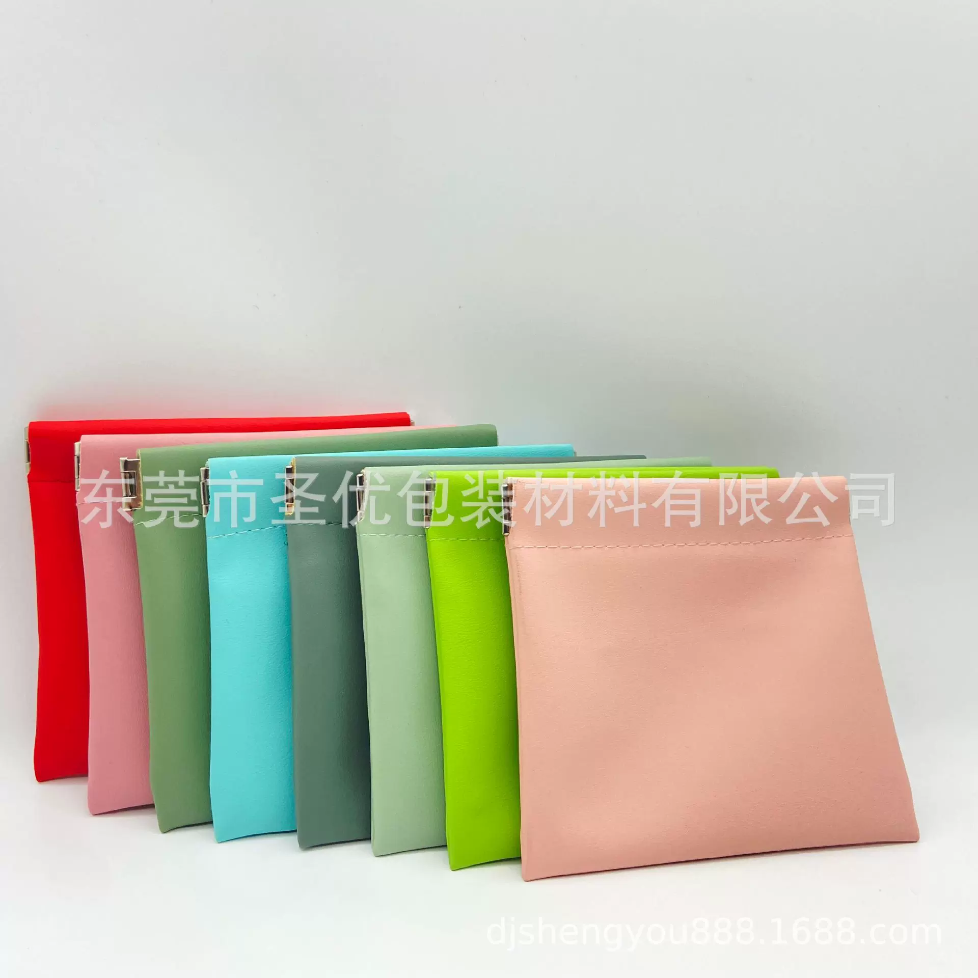 厂家直供pu皮革耳机 珠宝 优盘弹簧片收纳袋零钱包迷你便携收纳袋