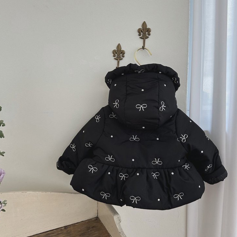 Niña algodón invierno bebé de invierno más grueso 2024 ropa de invierno ropa infantil coreana ropa de algodón encapuchada para niños
