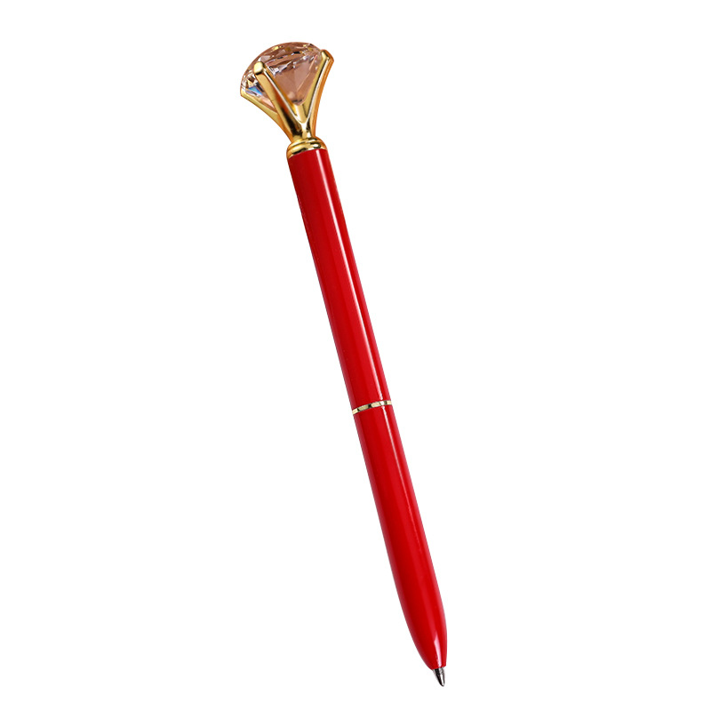 Multi-color bolígrafo gran diamante pluma fábrica al por mayor regalo de negocios de vidrio Metal bolígrafo personalizado