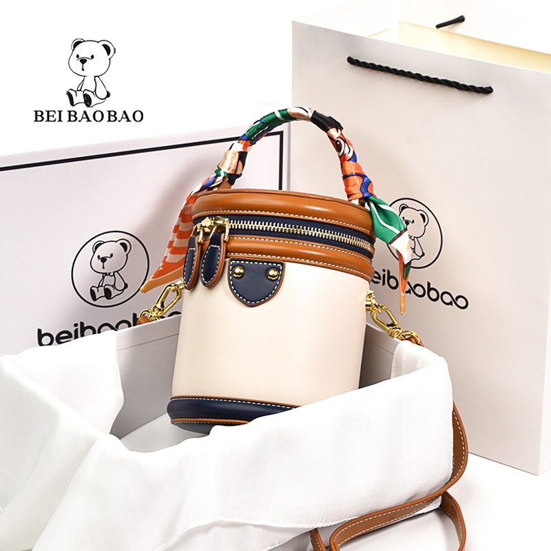 Beibao ソース工場バケットバッグ女性の夏 2025 新しいニッチデザインシリンダーバッグポータブルクロスボディバッグ|undefined