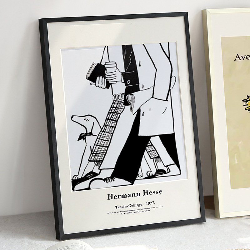 Simple aluminum alloy photo frame hanging wall a3 picture frame poster frame brushed metal a4 puzzle frame a2 mounting frame