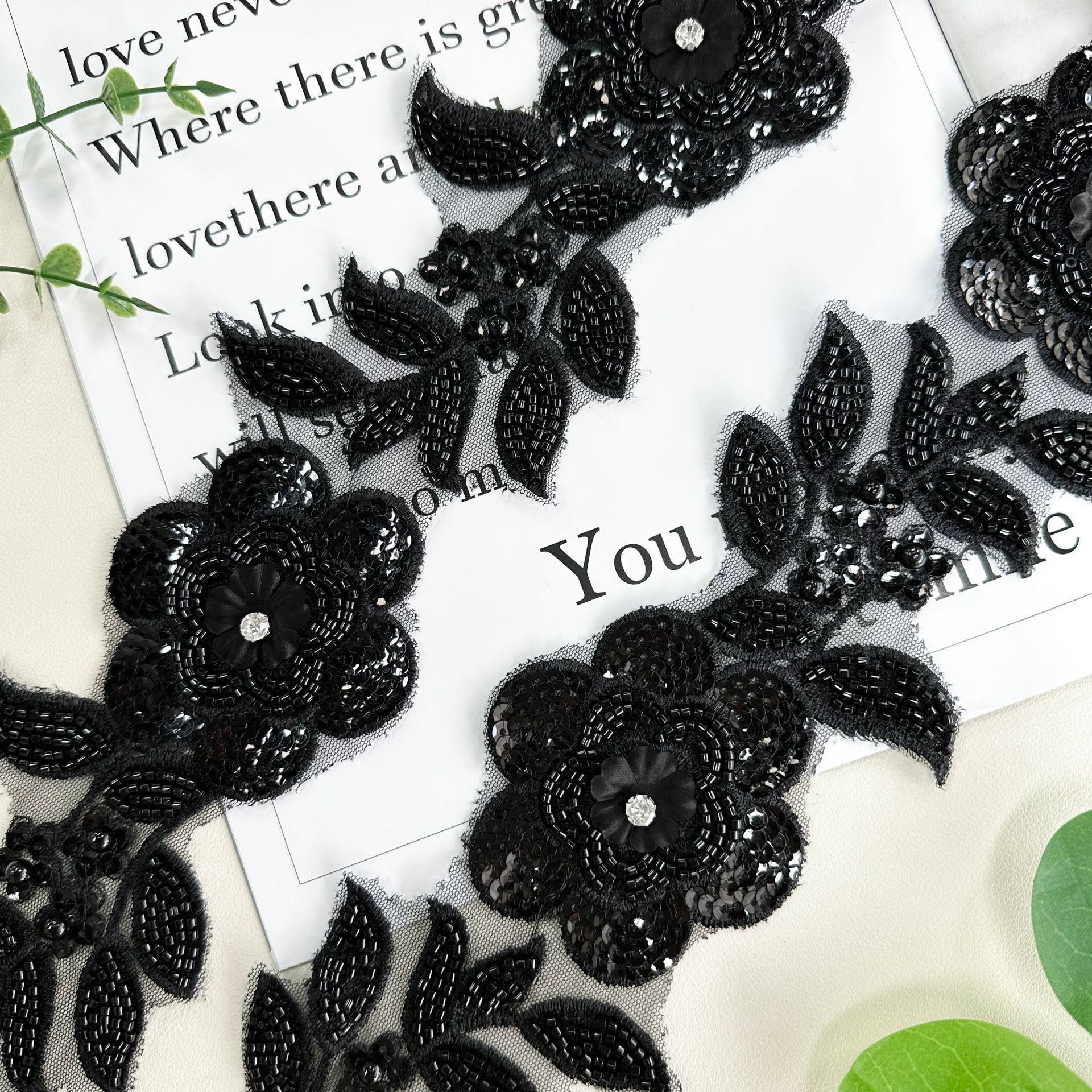 Flor de encaje hecha a mano DIY decoración parche de ropa jeans suéter camisa accesorios bordados decalques