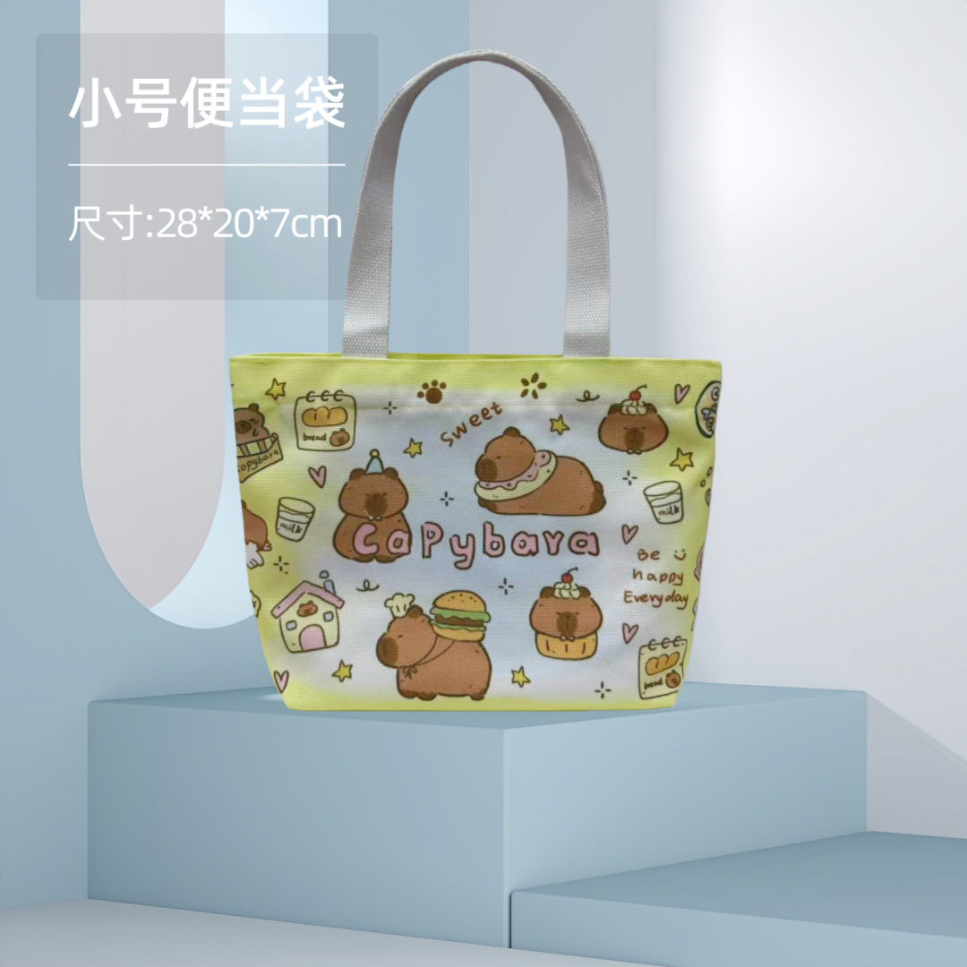 Bolsa de almuerzo pequeña, bolsa de lona, bolso de mano con dibujos animados de anime, bolsa de almacenamiento, bolso pequeño, regalo
