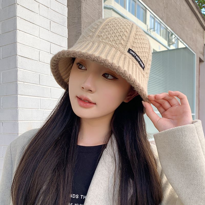 新款帽子女秋冬季保暖水桶渔夫帽韩版显脸小遮脸复古百搭盆帽|undefined