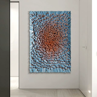 3D酒店样板间装饰画立体渐变玄关走廊过道楼梯间挂画