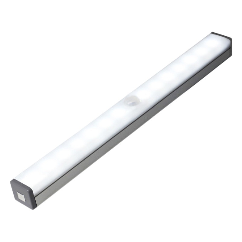 Inteligente ultrafino cuerpo humano sensor de luz led tira magnética autoadhesiva cableado libre armario baño luz de tira