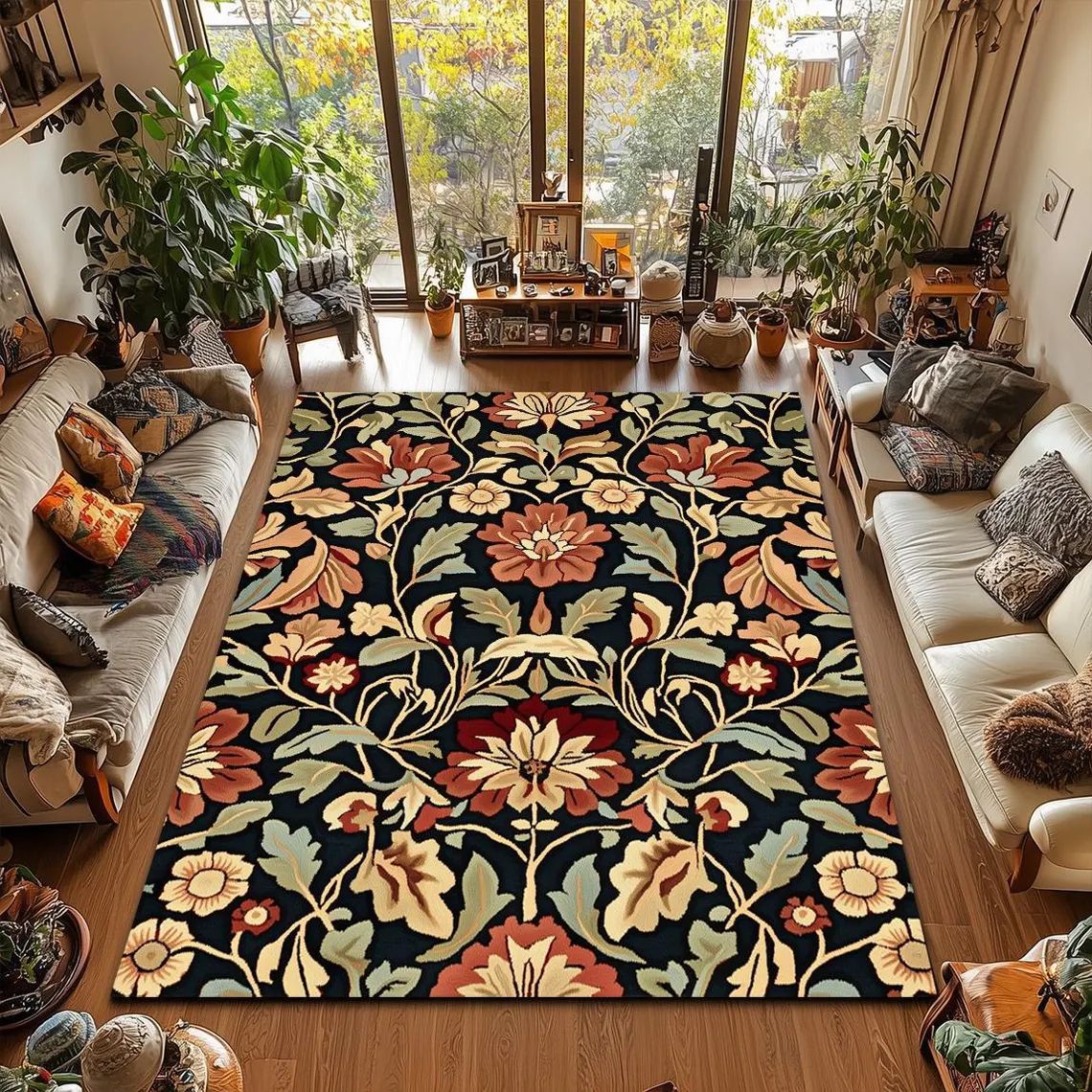 retro wear-resistant carpet for living room