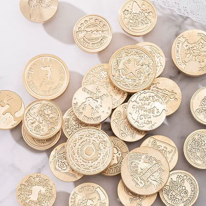 定制锌合金电镀火漆印章套装 5000套起订含勺子手柄 木质手柄可选