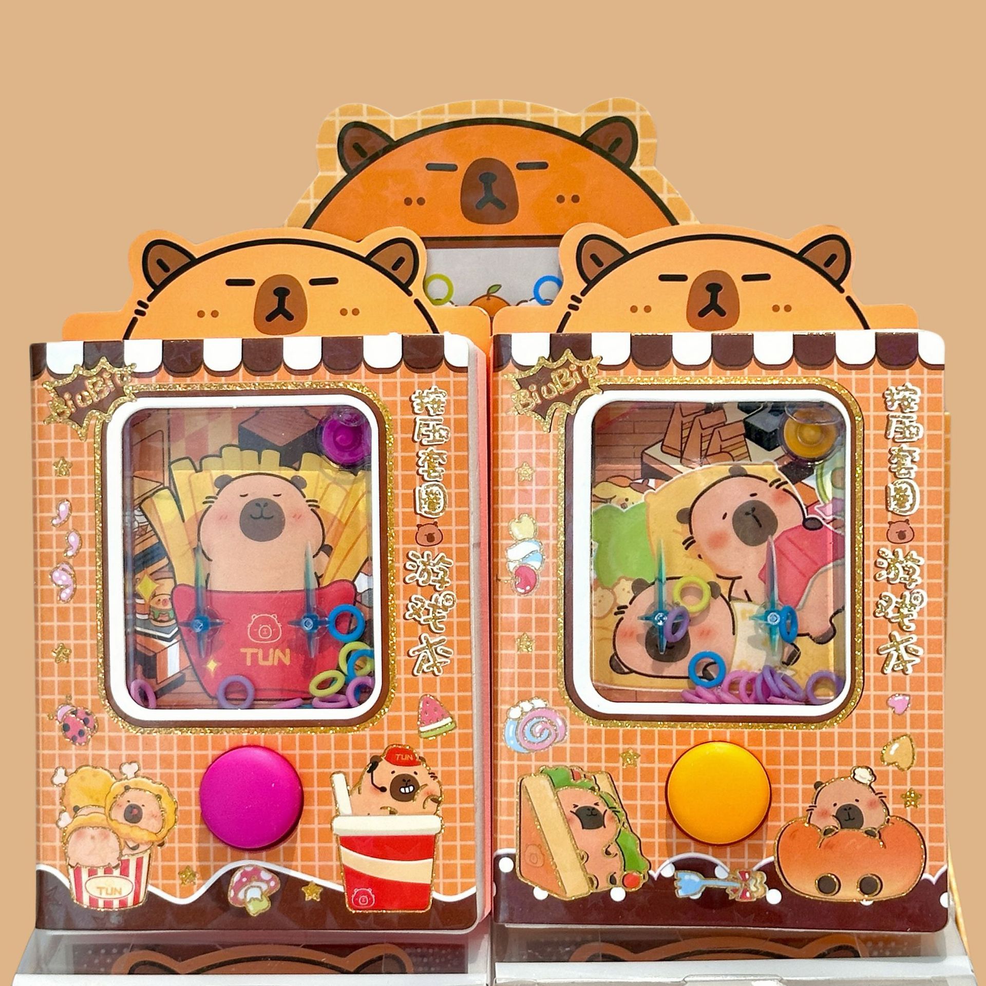 Libro de juegos de Kapibala Libro de palabras de descompresión de diversión creativa Bloc de notas portátil Diario de notas para estudiantes