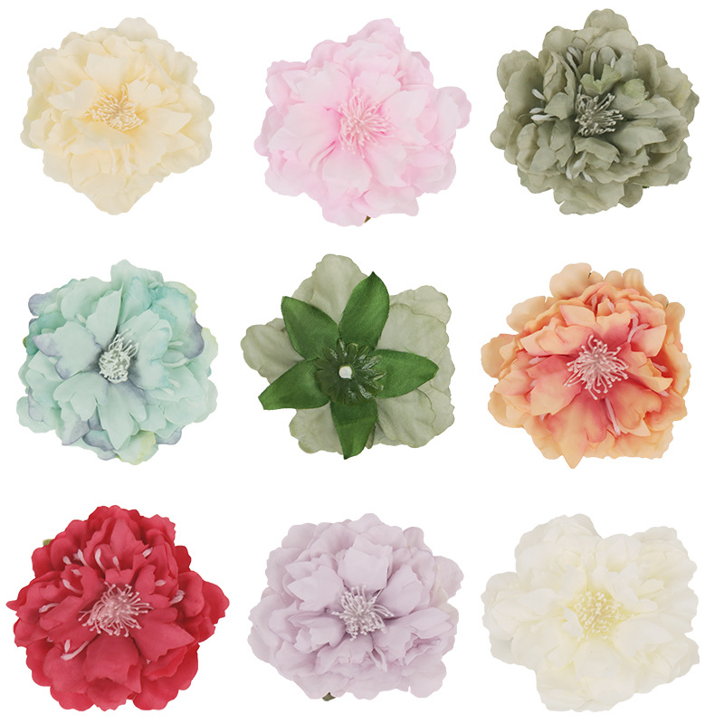 Cabeza de flor de peonía artificial diseño de escena de la boda flor falsa accesorios de decoración del hogar accesorios de fotografía flor de peonía