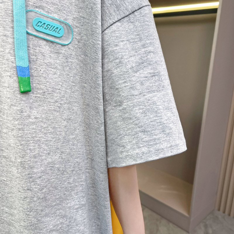 2026 Summer Plus Size 150kg Fashionable Versatile Casual Hooded Internet Celebrity Short Sleeve Shorts Two-Piece Set For_ecoleips.com