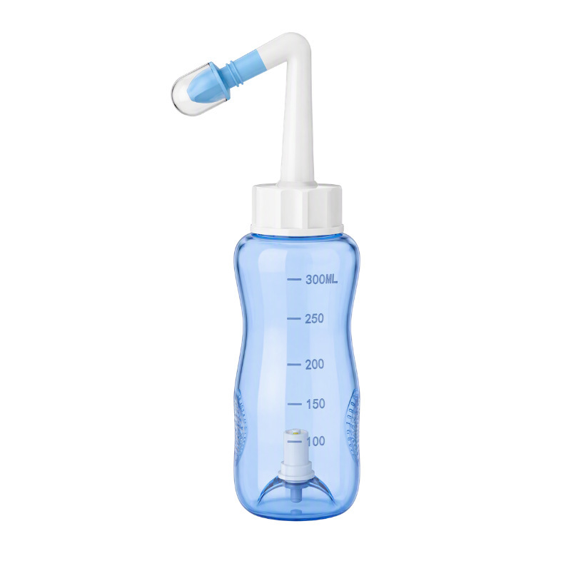 Cross-border nasal washer with automatic press valve, nasal irrigator, 300ml nasal rinse bottle, manual nasal wash pot