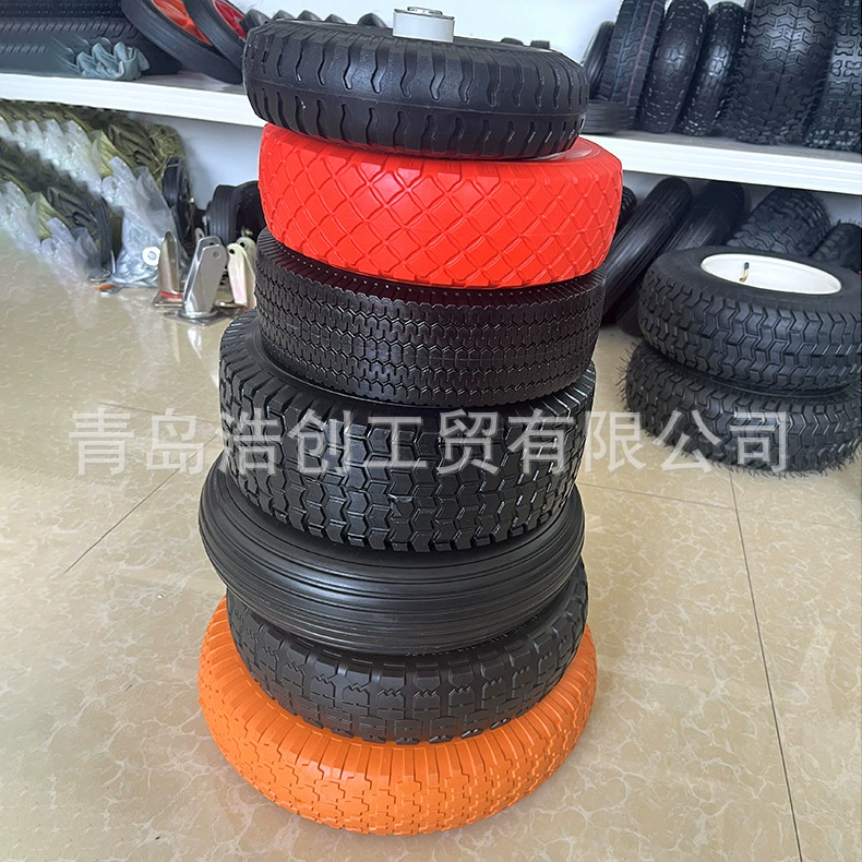 350-6 драгоценный камень узор PU пузырьковый узор износостойкие твердые колеса против прокола без надувных полиуретановых пенообразователей