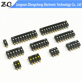 2.54mm Pitch 4-position Dial Switch/toggle Open Film 2-speed, 4-speed Slide Switch DSIC04LSGET