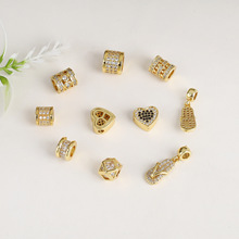 18K��ɫ�Ƕ�ʯ������������D�\��DIY�ִ��朴����Ʒ�����