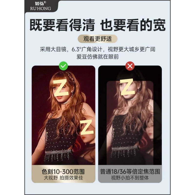 Мобильный телефон 2024 года объектив с длинным фокусом для концертов — внешний зум-телескоп для уличной съемки, с высокой кратностью, высокой чёткостью, однотрубный ультрапрозрачный