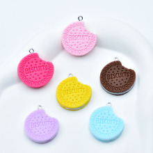 树脂个性风潮食玩仿真缺口字母巧克力饼干钥匙扣挂件diy饰品配件