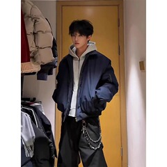 アメリカ式cleanfit潮牌ジャケット男性2025春秋新型ゆるい襟の短いパイロットコート上着