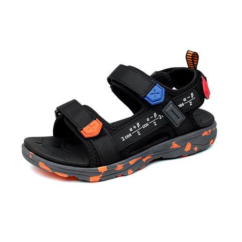 Factory direct supply of boys' sandals summer new children's beach shoes wholesale soft bottom boys' non-slip sandals cross-border