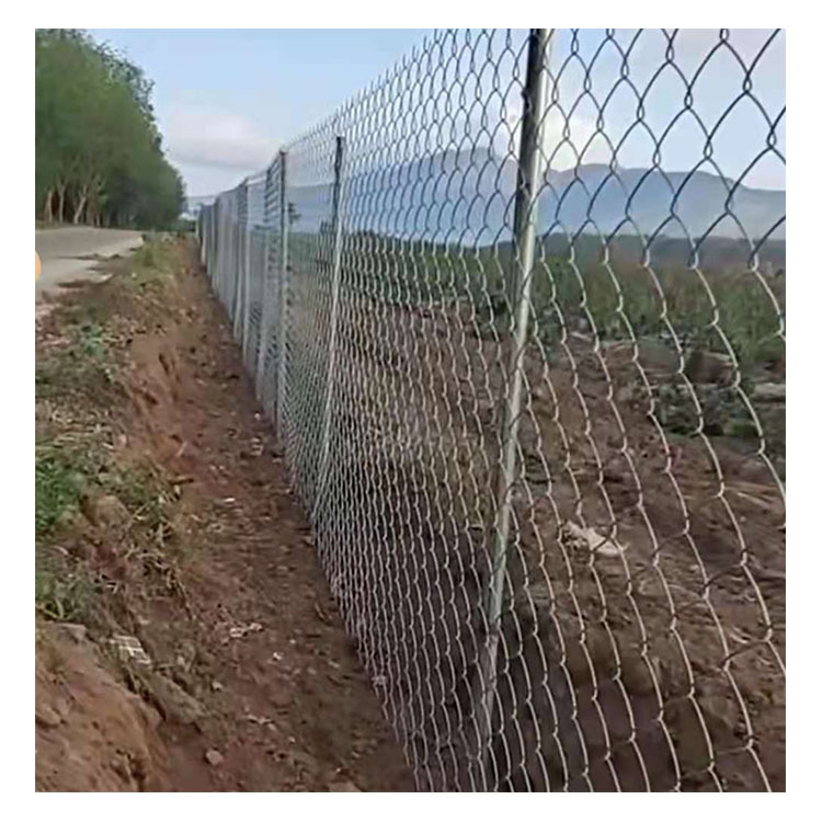 菱形钢丝网勾花网链式栅栏钻石孔庭院围栏chain fence金属网栏栅