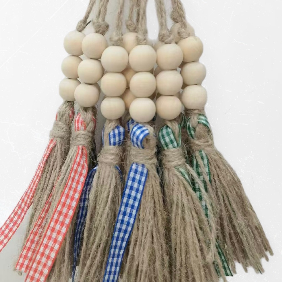 Fábrica directa de estilo pastoral europeo y americano decoración de cordón de cáñamo colgantes frillantes adornos de pared decoración retro colgantes