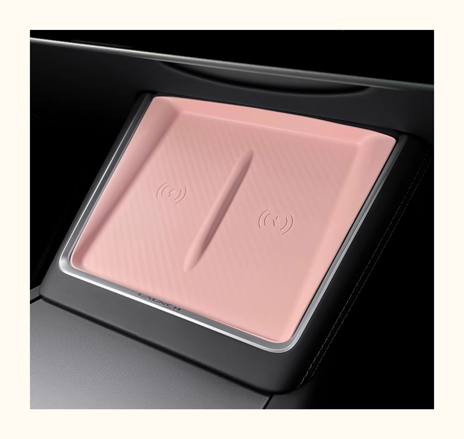 Suitable for the Updated Version of Model 3/Y Wireless Charging Silicone Pad, Tesla Anti-Slip Central Control Accessories Wireless Charging Pad Batch
