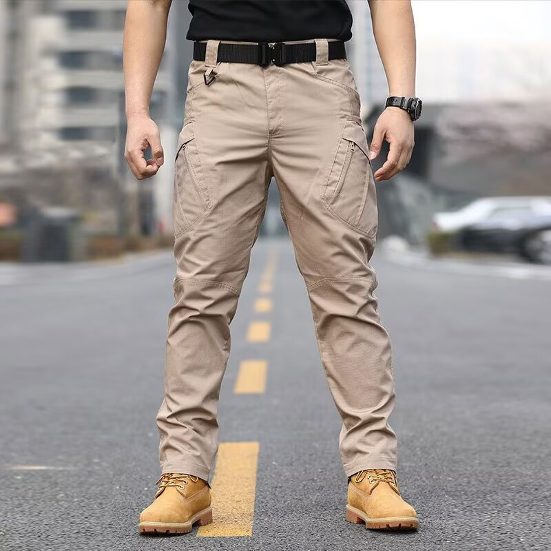 2025 New Long Pants Men's Tactical Cargo Pants Spring and Autumn Combat Training Outdoor Mountain Pants Men's Autumn and Winter