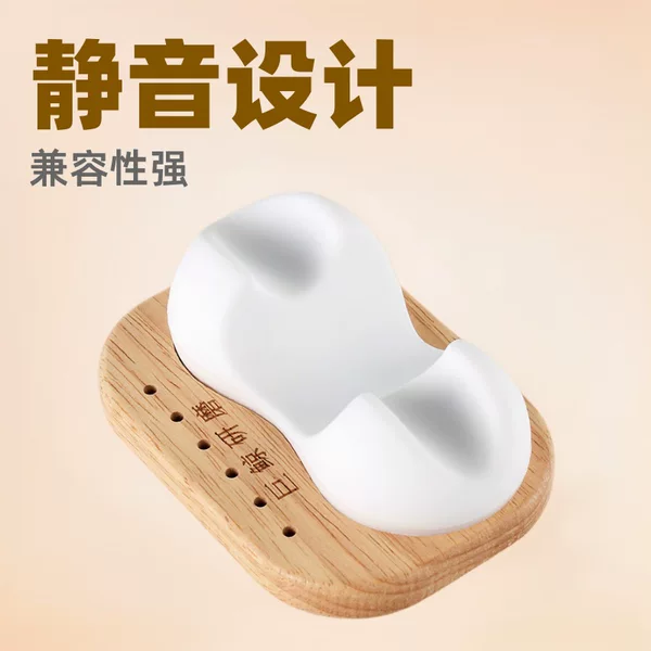 Grinding Machine Handle Storage Stand, Silicone Wooden Base, Nail Salon Tool Rack, Exclusively for Cross-Border Sales