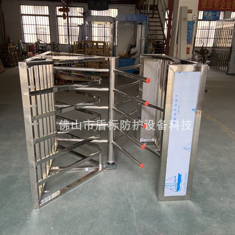 厂家生产不锈钢半高单向门 高铁站入口旋转门 单向通道拦截旋转门
