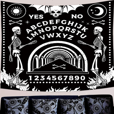 Manufactor Supplying Amazon wish sunlight Moon star Tapestries Skull letter Valance decorate