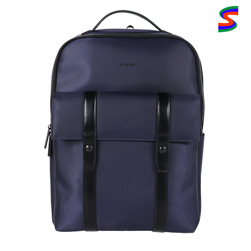 定制水洗尼龙水松料背包 差旅行李包 学生pu休闲平台展业电脑包