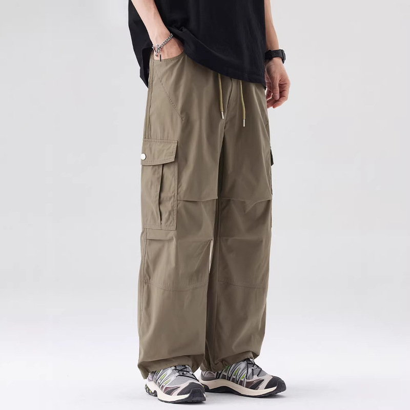 Summer Thin American-Style Work Pants for Men 2026 Summer Thin Quick-Dry Loose Straight Wide-Leg Casual Parachute Pants Summer Thin American-Style Work Pants for Men 2026 Summer Thin Quick-Dry Loose Straight Wide-Leg Casual Parachute Pants