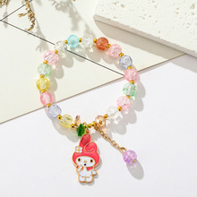 草莓熊兔子琉璃手链六一卡通儿童手链女学生串景区热销地摊代发货