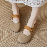 Верхний слой мягкие туфли для женщин для женщин 2025 Весна Новые плоские ботинки Birkenstock Retro Mary Jane Light Roth Roth