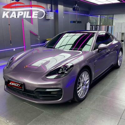 Car Color Changing Film Source Factory Pet Material Color Changing Film Super Bright Metal Midsummer Purple Polymer Pvc Color Changing Film