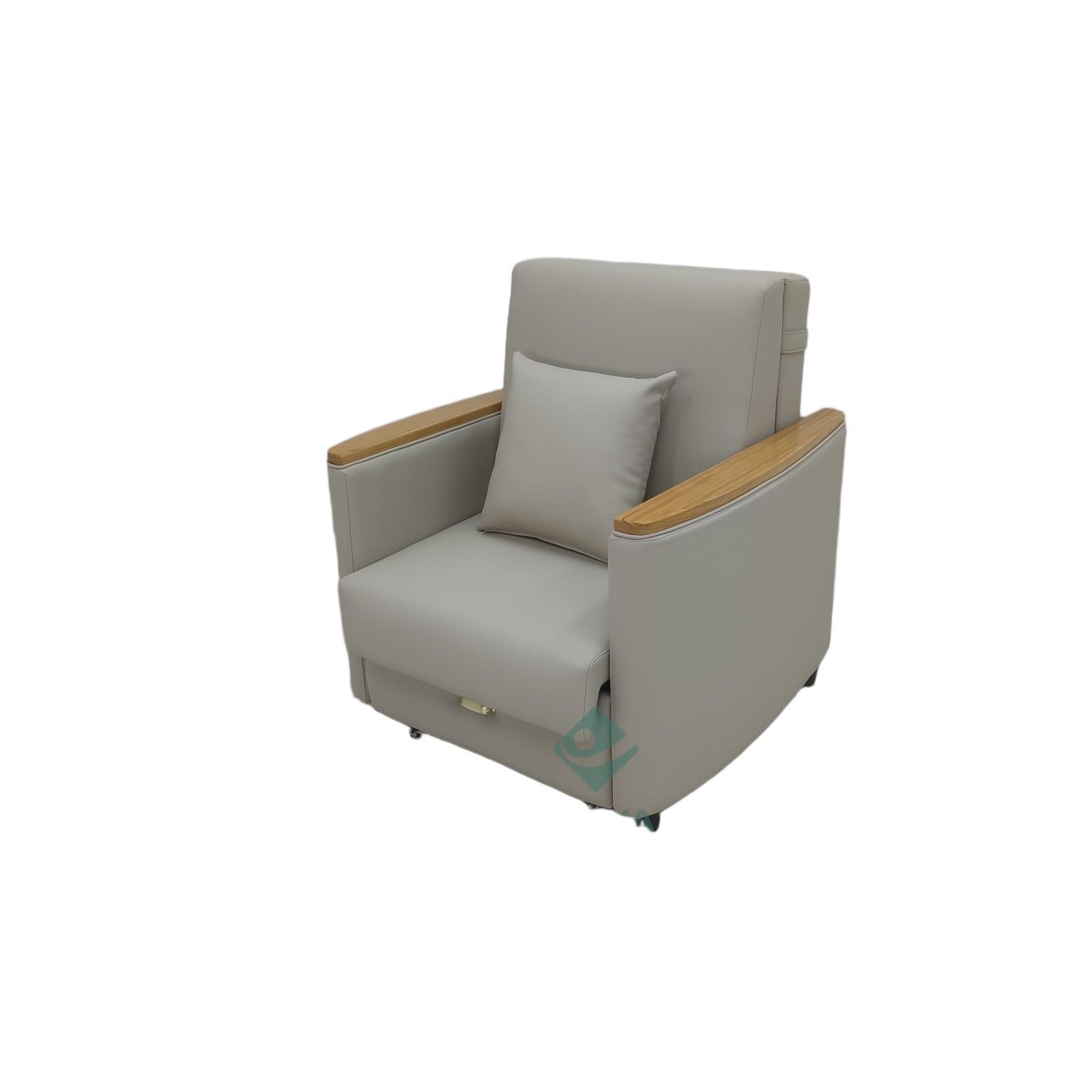 Art de cuero plegable sofá cama estudio oficina cama de almuerzo hospital acompañante almacenamiento cama muebles médicos