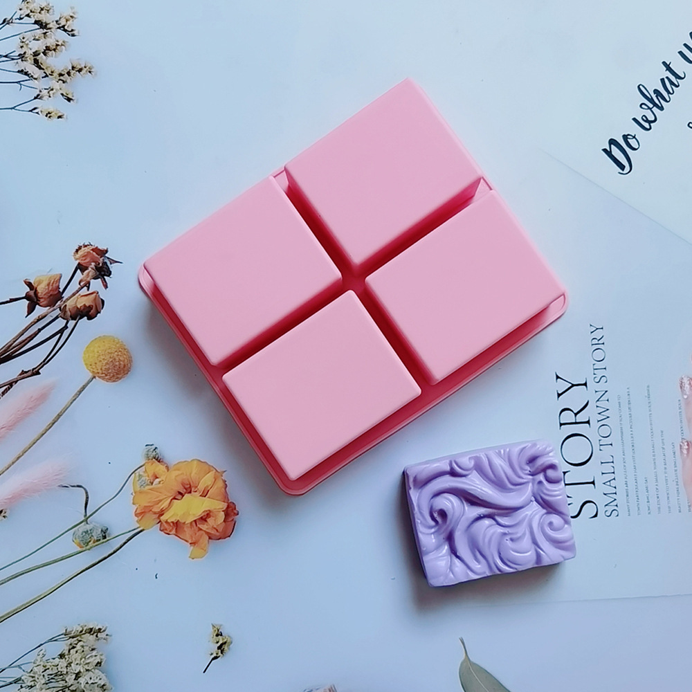 Silicone 4 molde de jabón de flores onduladas 207 molde de jabón de silicona aromático artesanía molde de jabón molde de pastel