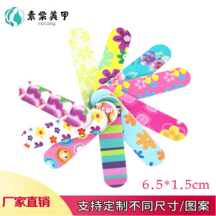 Factory direct nail tools 6.5*1.5 flower file eva nail file sandpaper file mini file