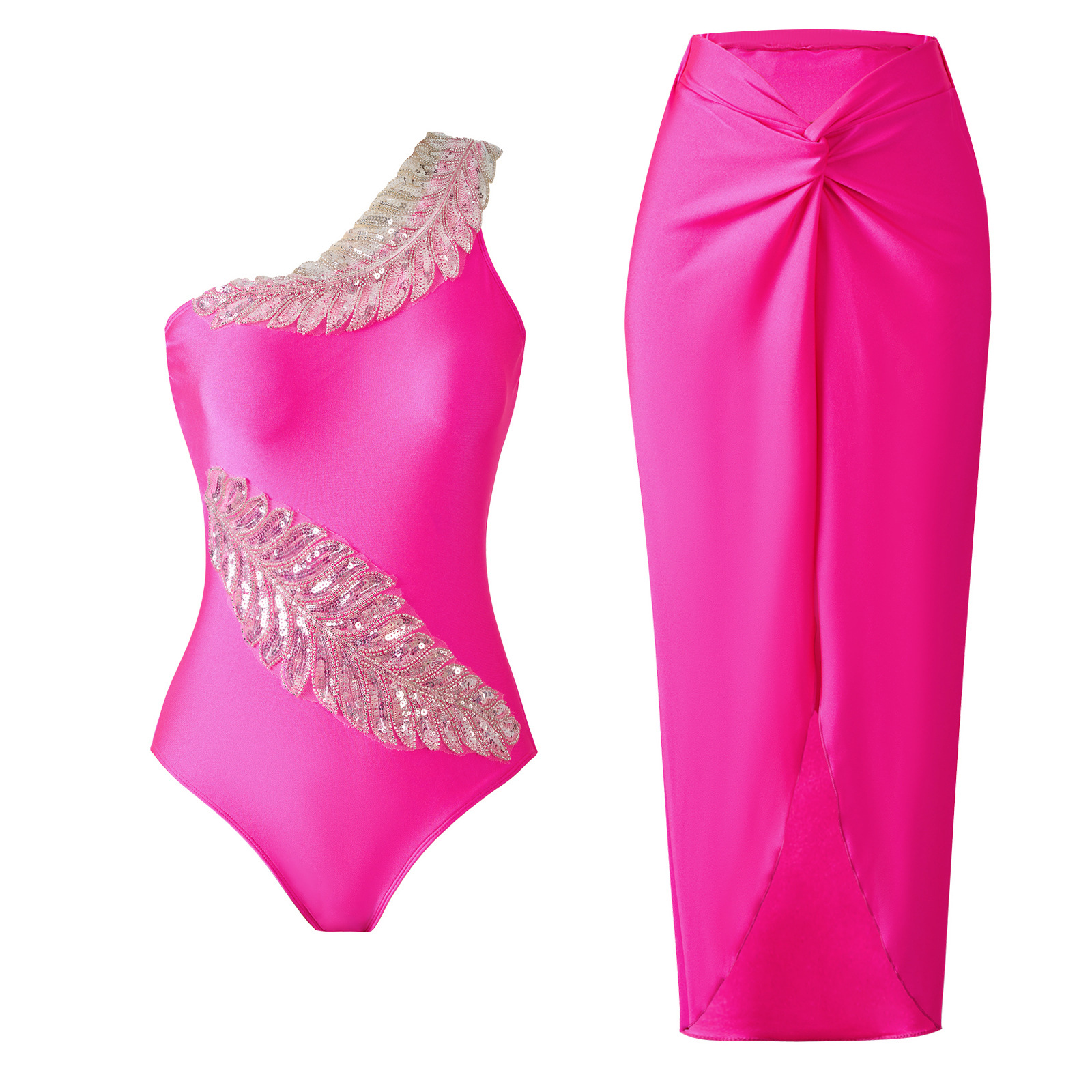 Sexy Damen Badeanzug Einteiler Unifarben Für Den Strandurlaub_voghion.com