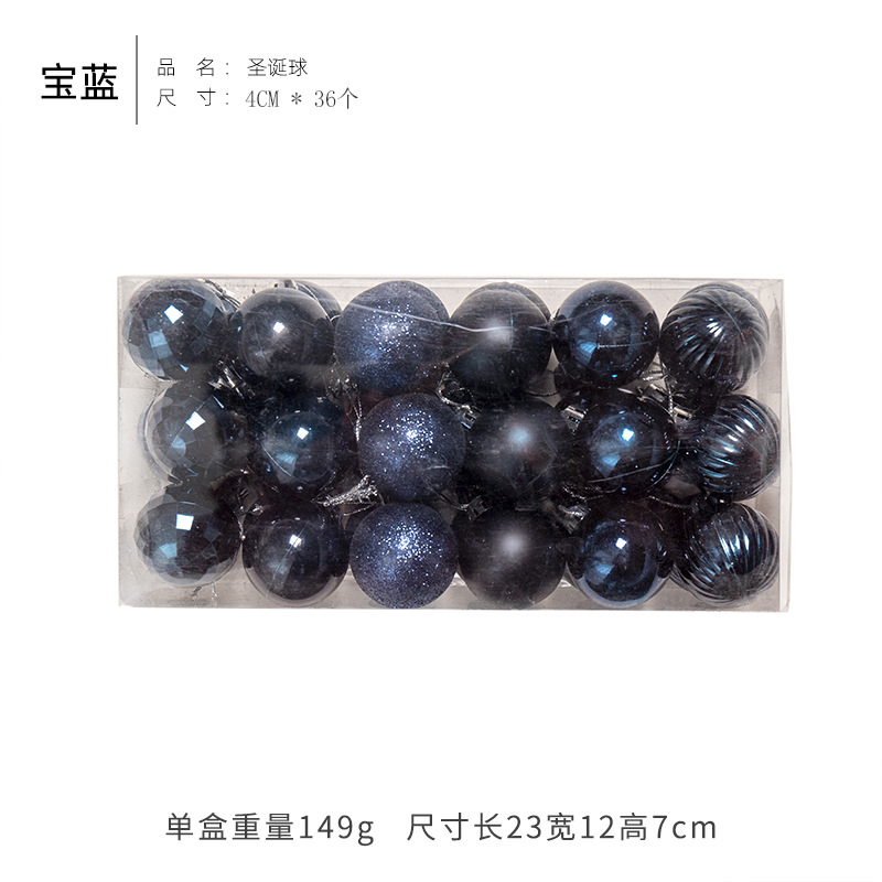 Bolas de Navidad 4cm (36) Azul Marino