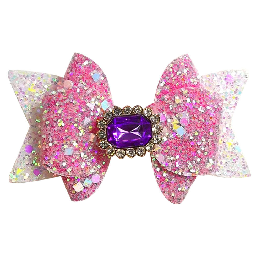 Women's Cute Sweet Bow Knot Cloth Inlay Rhinestones Hair Clip display picture 5