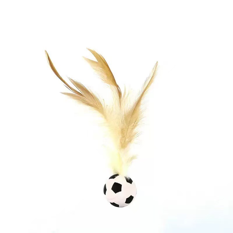 탄력 닭털 공 [축구공 스타일]