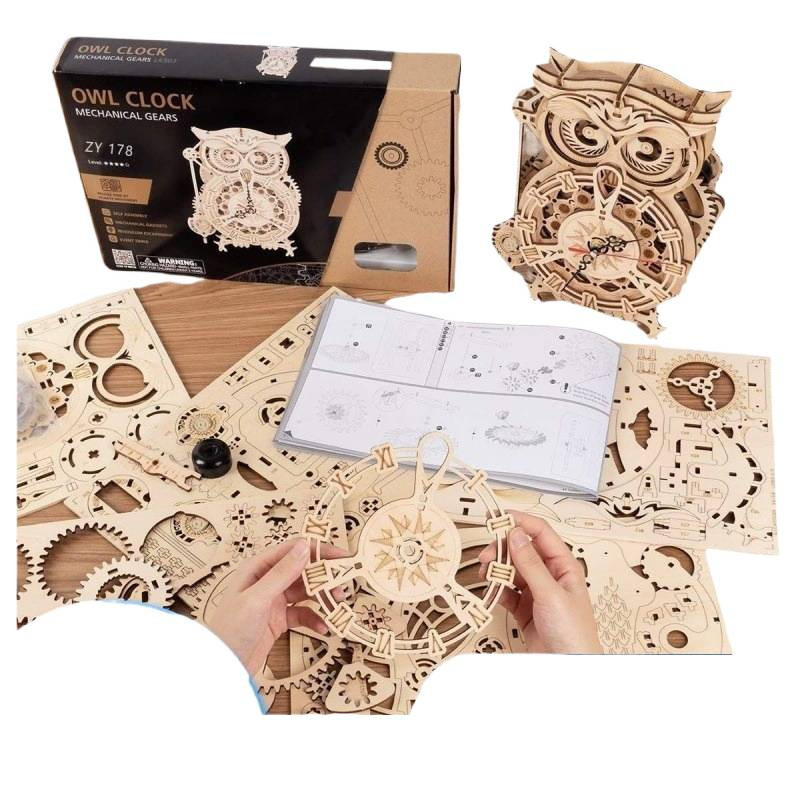 学生やティーンエイジャー向けの 3D 木製立体パズルモデル、手作り DIY クリエイティブで難しい組み立てブロックおもちゃ|undefined