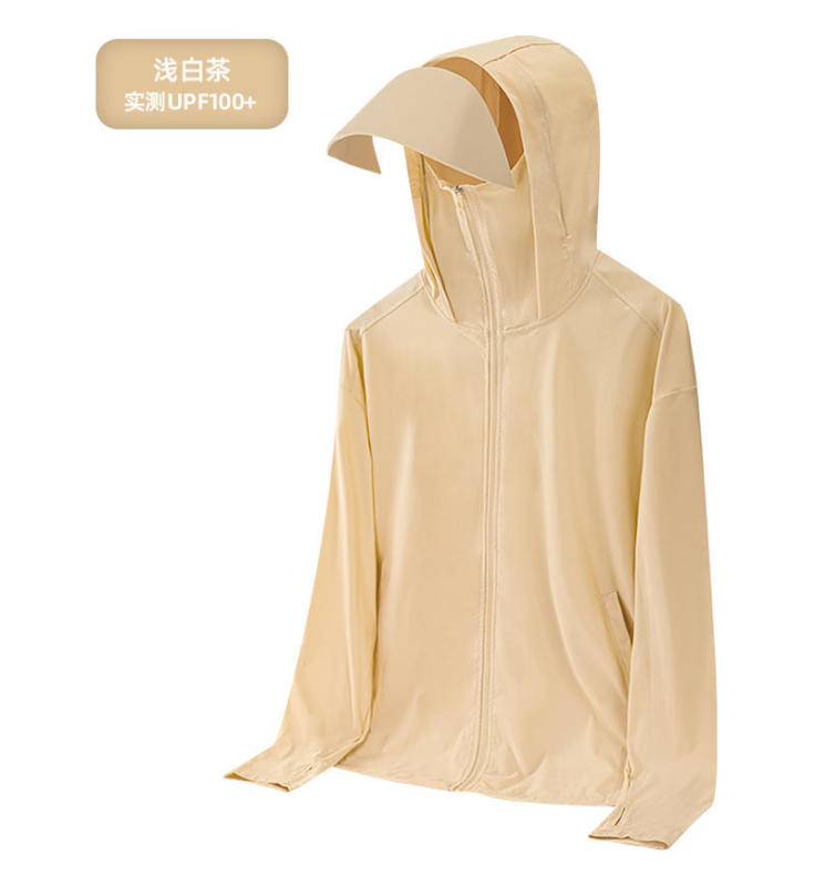 大きなつばと帽子の氷の糸の日焼け止めの服の女性の夏の涼しさのupf50 + 日焼け止めの服の薄い金の外出のカジュアルなコートの男性|undefined