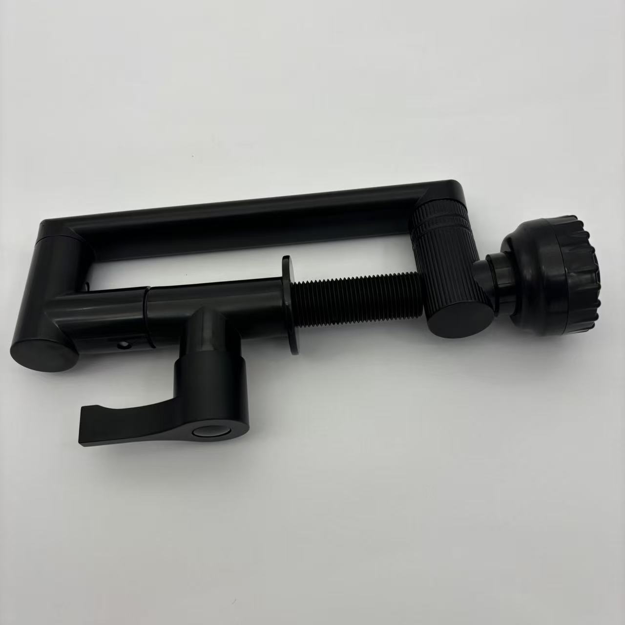 In-Wall Lucky Cat Mechanical Arm Faucet Black Stainless Steel In-Wall Single Cold Faucet Kitchen Bathroom Faucet